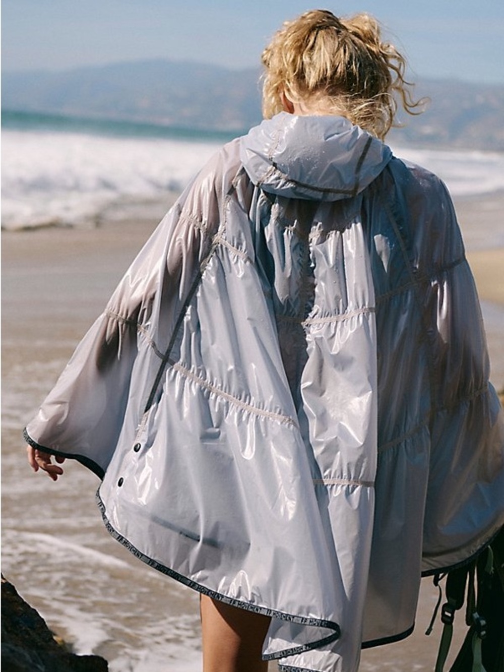 Free People Rain Drop Packable Poncho ❤️ NWOT - Picture 2 of 6